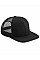 Black/Black Original Flat Peak 6 Panel Trucker