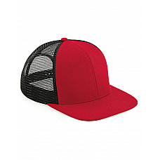 Classic Red/Black Original Flat Peak 6 Panel Trucker