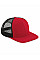 Classic Red/Black Original Flat Peak 6 Panel Trucker