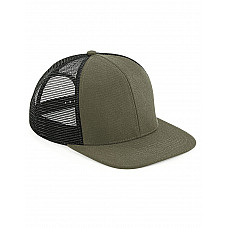 Olive/Black Original Flat Peak 6 Panel Trucker