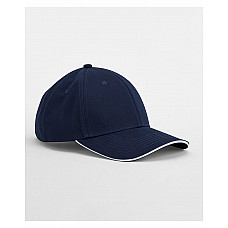 French Navy/White EarthAware® Classic Organic Cotton 6 Panel Cap - Sandwich Peak