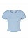 Solid Baby Blue Blend Women's Micro Rib Baby Tee