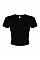 Solid Black Blend Women's Micro Rib Baby Tee