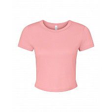 Solid Pink Blend Women's Micro Rib Baby Tee