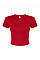 Solid Red Blend Women's Micro Rib Baby Tee