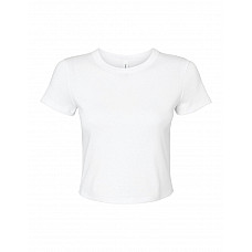 Solid White Blend Women's Micro Rib Baby Tee