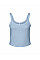 Solid Baby Blue Blend Women's Micro Rib Strap Tank