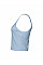 Solid Baby Blue Blend Women's Micro Rib Strap Tank