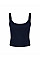 Solid Navy Blend Women's Micro Rib Strap Tank