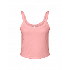 Solid Pink Blend Women's Micro Rib Strap Tank