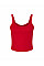 Solid Red Blend Women's Micro Rib Strap Tank