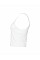 Solid White Blend Women's Micro Rib Strap Tank