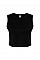 Solid Black Blend Women's Micro Rib Muscle Crop Tank