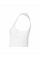 Solid White Blend Women's Micro Rib Muscle Crop Tank