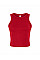 Solid Red Blend Women's Micro Rib Racer Tank