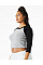 Natural/Black Women's Micro Rib 3/4 Raglan Tee