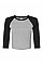 Athletic Heather/Black Women's Micro Rib 3/4 Raglan Tee