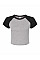 Athletic Heather/Black Women's Micro Rib Raglan Baby Tee