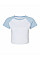 White/Baby Blue Women's Micro Rib Raglan Baby Tee