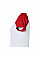 White/Red Women's Micro Rib Raglan Baby Tee