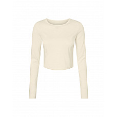 Solid Natural Blend Women's Micro Rib Long Sleeve Tee