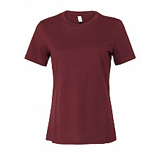 Maroon Women's Relaxed Jersey Short Sleeve Tee