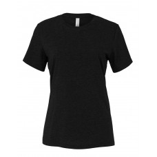 Black Heather Women's Relaxed Heather Jersey Short Sleeve Tee