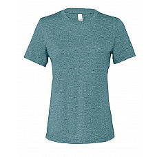 Heather Deep Teal Women's Relaxed Heather Jersey Short Sleeve Tee