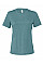 Heather Deep Teal Women's Relaxed Heather Jersey Short Sleeve Tee