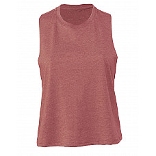 Heather Mauve Women's Racerback Cropped Tank