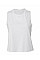 Solid White Triblend Women's Racerback Cropped Tank