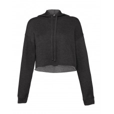 Dark Grey Heather Women's Cropped Fleece Hoodie