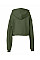 Military Green Women's Cropped Fleece Hoodie