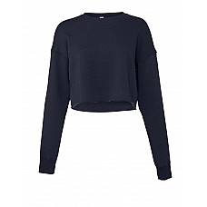 Navy Women's Cropped Crew Fleece