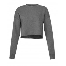 Deep Heather Women's Cropped Crew Fleece