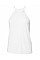 White Women's Flowy High Neck Tank