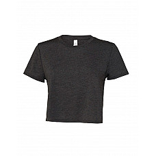 Dark Grey Heather Women's Flowy Cropped Tee