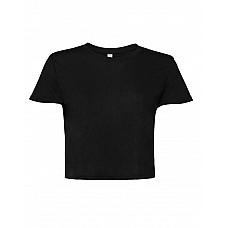 Black Women's Flowy Cropped Tee