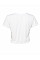 White Women's Flowy Cropped Tee