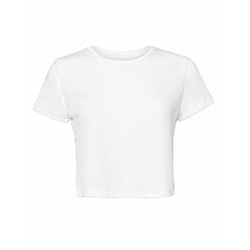 White Women's Flowy Cropped Tee