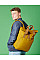 Mustard Recycled Twin Handle Roll-Top Laptop Backpack