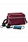 Burgundy/Sand Retro Shoulder Bag