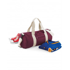 Burgundy/Off White Original Barrel Bag