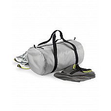 Silver/Black Packaway Barrel Bag