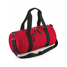 Classic Red Recycled Barrel Bag