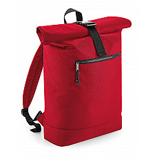 Classic Red Recycled Roll-Top Backpack