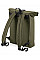 Military Green Recycled Roll-Top Backpack