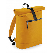 Mustard Recycled Roll-Top Backpack