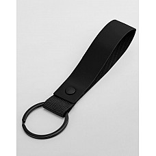 Black Matte PU Keyring