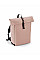 Nude Pink Matte PU Roll-Top Backpack